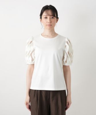 【店舗人気】バルーンスリーブ切替カットソー