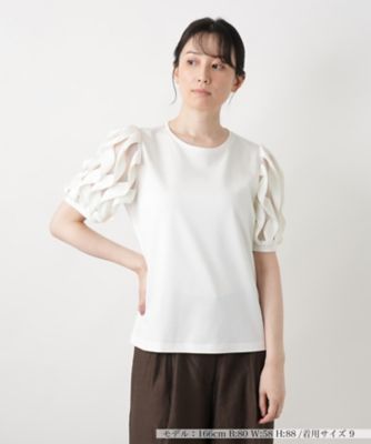 ＜BOURGE (Women)＞【店舗人気】バルーンスリーブ切替カットソー