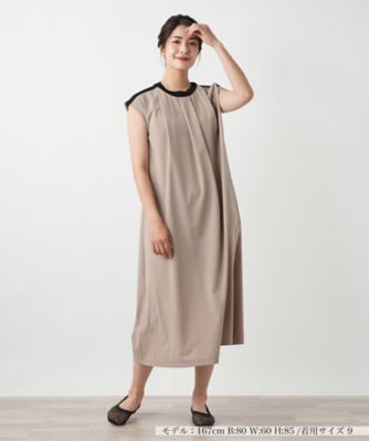 ＜BOURGE (Women)＞フレンチスリーブタックワンピース