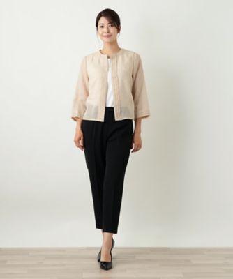 ノーカラージャケット【Ｌｅｉｌｉａｎ　ＷＨＩＴＥ　ＬＡＢＥＬ】