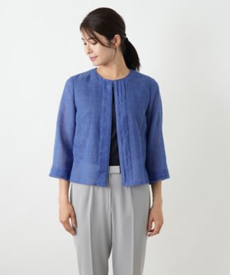 ノーカラージャケット【Ｌｅｉｌｉａｎ　ＷＨＩＴＥ　ＬＡＢＥＬ】
