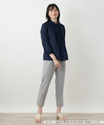 シアーチェックブラウス【Ｌｅｉｌｉａｎ　ＷＨＩＴＥ　ＬＡＢＥＬ】