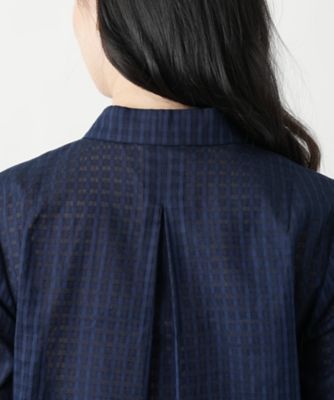 シアーチェックブラウス【Ｌｅｉｌｉａｎ　ＷＨＩＴＥ　ＬＡＢＥＬ】