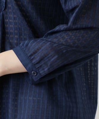 シアーチェックブラウス【Ｌｅｉｌｉａｎ　ＷＨＩＴＥ　ＬＡＢＥＬ】