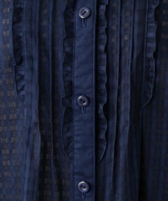 シアーチェックブラウス【Ｌｅｉｌｉａｎ　ＷＨＩＴＥ　ＬＡＢＥＬ】