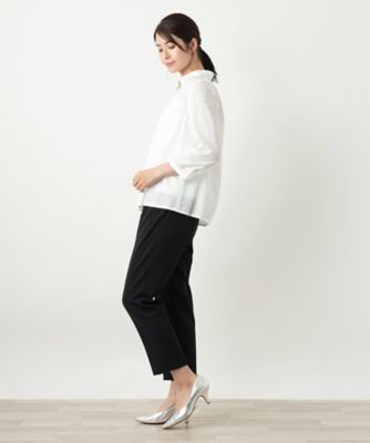 シアーチェックブラウス【Ｌｅｉｌｉａｎ　ＷＨＩＴＥ　ＬＡＢＥＬ】