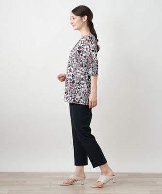 フラワープリントカットソー【Ｌｅｉｌｉａｎ　ＷＨＩＴＥ　ＬＡＢＥＬ】