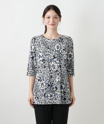 フラワープリントカットソー【Ｌｅｉｌｉａｎ　ＷＨＩＴＥ　ＬＡＢＥＬ】