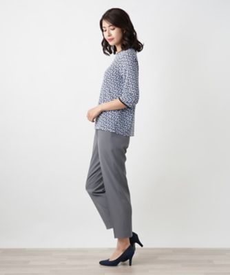 幾何学柄カットソー【Ｌｅｉｌｉａｎ　ＷＨＩＴＥ　ＬＡＢＥＬ】