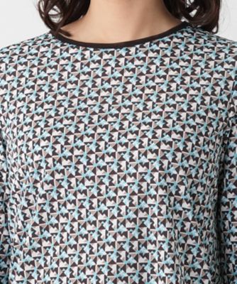 幾何学柄カットソー【Ｌｅｉｌｉａｎ　ＷＨＩＴＥ　ＬＡＢＥＬ】