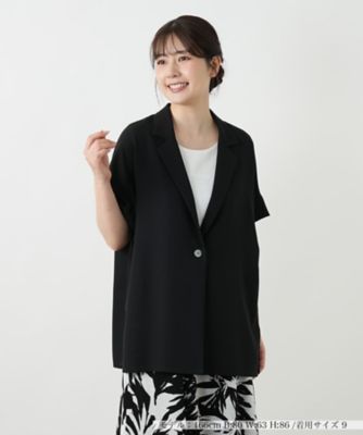 ドロップショルダージャケット【Leilian WHITE LABEL