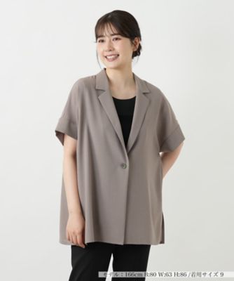 ＜Leilian (Women)＞ドロップショルダージャケット【Ｌｅｉｌｉａｎ　ＷＨＩＴＥ　ＬＡＢＥＬ】