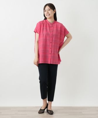 シアーチェックブラウス【Ｌｅｉｌｉａｎ　ＷＨＩＴＥ　ＬＡＢＥＬ】