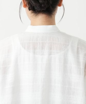 シアーチェックブラウス【Ｌｅｉｌｉａｎ　ＷＨＩＴＥ　ＬＡＢＥＬ】