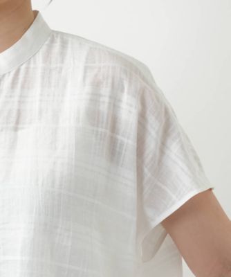 シアーチェックブラウス【Ｌｅｉｌｉａｎ　ＷＨＩＴＥ　ＬＡＢＥＬ】