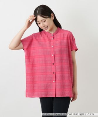 ＜Leilian (Women)＞シアーチェックブラウス【Ｌｅｉｌｉａｎ　ＷＨＩＴＥ　ＬＡＢＥＬ】
