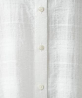 シアーチェックブラウス【Ｌｅｉｌｉａｎ　ＷＨＩＴＥ　ＬＡＢＥＬ】