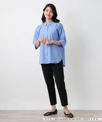 ストライプドルマンブラウス【Ｌｅｉｌｉａｎ　ＷＨＩＴＥ　ＬＡＢＥＬ】