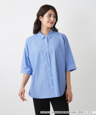 ストライプドルマンブラウス【Ｌｅｉｌｉａｎ　ＷＨＩＴＥ　ＬＡＢＥＬ】