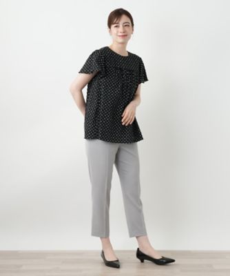 ドットギャザーブラウス【Ｌｅｉｌｉａｎ　ＷＨＩＴＥ　ＬＡＢＥＬ】