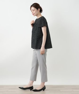 ドットギャザーブラウス【Ｌｅｉｌｉａｎ　ＷＨＩＴＥ　ＬＡＢＥＬ】