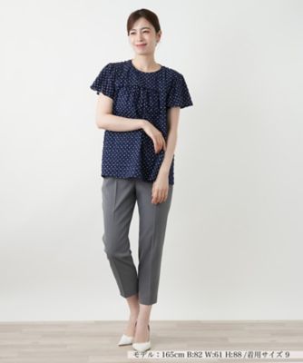 ドットギャザーブラウス【Ｌｅｉｌｉａｎ　ＷＨＩＴＥ　ＬＡＢＥＬ】
