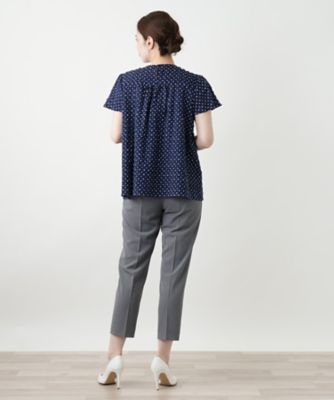 ドットギャザーブラウス【Ｌｅｉｌｉａｎ　ＷＨＩＴＥ　ＬＡＢＥＬ】