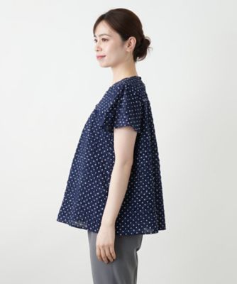 ドットギャザーブラウス【Ｌｅｉｌｉａｎ　ＷＨＩＴＥ　ＬＡＢＥＬ】