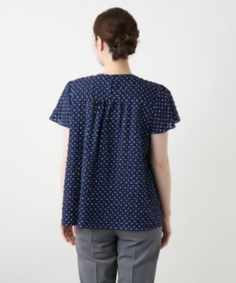 ドットギャザーブラウス【Ｌｅｉｌｉａｎ　ＷＨＩＴＥ　ＬＡＢＥＬ】