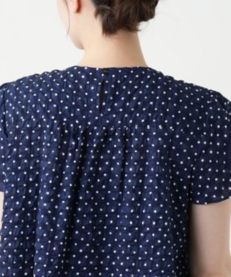 ドットギャザーブラウス【Ｌｅｉｌｉａｎ　ＷＨＩＴＥ　ＬＡＢＥＬ】
