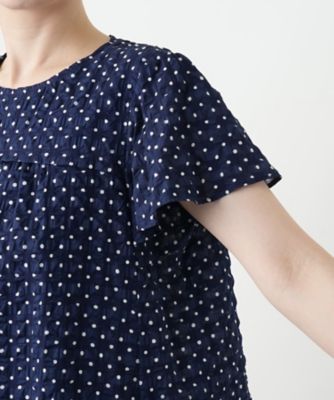 ドットギャザーブラウス【Ｌｅｉｌｉａｎ　ＷＨＩＴＥ　ＬＡＢＥＬ】