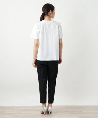 リボンクルーネックカットソー【Ｌｅｉｌｉａｎ　ＷＨＩＴＥ　ＬＡＢＥＬ】