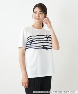リボンクルーネックカットソー【Ｌｅｉｌｉａｎ　ＷＨＩＴＥ　ＬＡＢＥＬ】