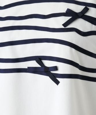 リボンクルーネックカットソー【Ｌｅｉｌｉａｎ　ＷＨＩＴＥ　ＬＡＢＥＬ】