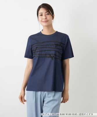 ＜Leilian (Women)＞リボンクルーネックカットソー【Ｌｅｉｌｉａｎ　ＷＨＩＴＥ　ＬＡＢＥＬ】