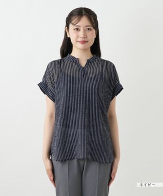 ストライプブラウス【Ｌｅｉｌｉａｎ　ＷＨＩＴＥ　ＬＡＢＥＬ】