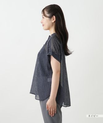 ストライプブラウス【Ｌｅｉｌｉａｎ　ＷＨＩＴＥ　ＬＡＢＥＬ】
