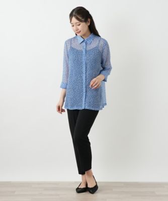 プリントブラウス【Ｌｅｉｌｉａｎ　ＷＨＩＴＥ　ＬＡＢＥＬ】