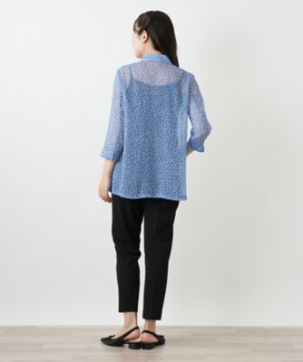 プリントブラウス【Ｌｅｉｌｉａｎ　ＷＨＩＴＥ　ＬＡＢＥＬ】
