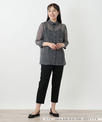 プリントブラウス【Ｌｅｉｌｉａｎ　ＷＨＩＴＥ　ＬＡＢＥＬ】