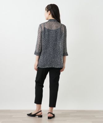 プリントブラウス【Ｌｅｉｌｉａｎ　ＷＨＩＴＥ　ＬＡＢＥＬ】
