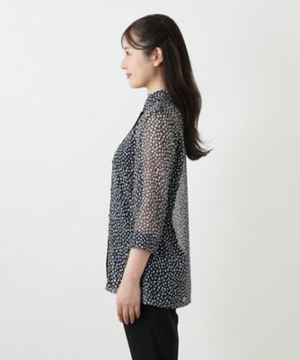 プリントブラウス【Ｌｅｉｌｉａｎ　ＷＨＩＴＥ　ＬＡＢＥＬ】