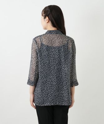 プリントブラウス【Ｌｅｉｌｉａｎ　ＷＨＩＴＥ　ＬＡＢＥＬ】