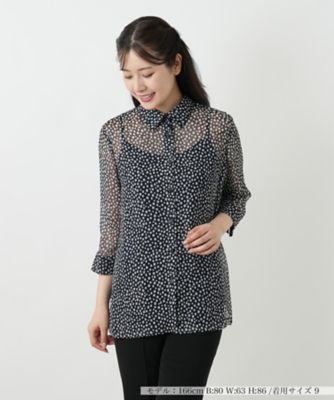 プリントブラウス【Ｌｅｉｌｉａｎ　ＷＨＩＴＥ　ＬＡＢＥＬ】