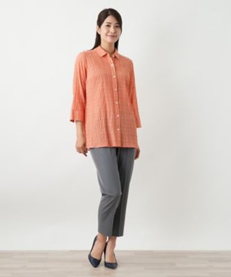 七分袖ブラウス【Ｌｅｉｌｉａｎ　ＷＨＩＴＥ　ＬＡＢＥＬ】