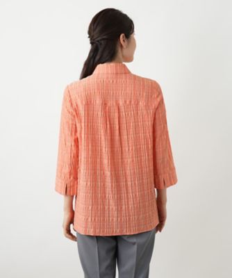 七分袖ブラウス【Ｌｅｉｌｉａｎ　ＷＨＩＴＥ　ＬＡＢＥＬ】