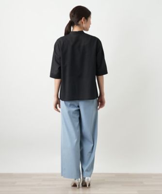 バンドカラーブラウス【Ｌｅｉｌｉａｎ　ＷＨＩＴＥ　ＬＡＢＥＬ】