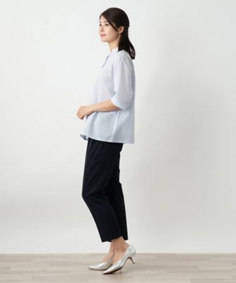バンドカラーブラウス【Ｌｅｉｌｉａｎ　ＷＨＩＴＥ　ＬＡＢＥＬ】