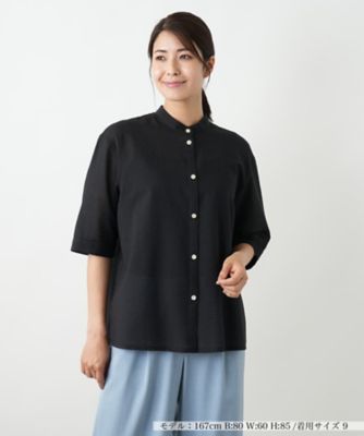 バンドカラーブラウス【Ｌｅｉｌｉａｎ　ＷＨＩＴＥ　ＬＡＢＥＬ】
