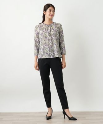 小花柄カットソー【Ｌｅｉｌｉａｎ　ＷＨＩＴＥ　ＬＡＢＥＬ】